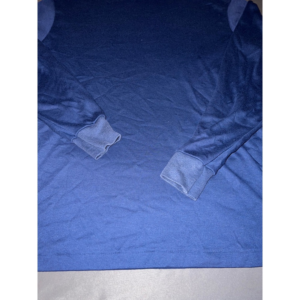 Bobbie Brooks Turtleneck Top Women Large Blue Excellent Vintage Mock Neck L/S - Picture 2 of 5